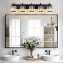 Modern Bathroom Vanity Light 5-Lights Plating Black Vanity Light Crystal Wall Light Bathroom Light Fixtures by CozyNest Decor