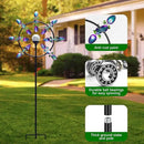 Large Solar Wind Spinner Outdoor, Metal Wind Sculpture Kinetic for Patio Garden Yard Decor, Gift for Family or Friends by CozyNest Decor