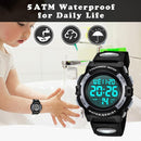 Kids Watch,Boys Watch for 3-15 Year Old Boys,Digital Sport Outdoor Multifunctional Chronograph LED 50 M Waterproof Alarm Calendar Analog Watch for Children with Silicone Band,Kids Gift by TinyTreasures Baby Boutique