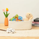 Small Storage Baskets for Organizing | Closet Organizer Bins | Shelf Toy Basket | Woven Rope Baskets | Cube Decorative Box | Shallow Basket | 11.5x7.5x4.7” | 4 Packs Off White by GreenHaven Gardens