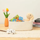 Small Storage Baskets for Organizing | Closet Organizer Bins | Shelf Toy Basket | Woven Rope Baskets | Cube Decorative Box | Shallow Basket | 11.5x7.5x4.7” | 4 Packs Off White by CozyNest Decor