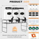 3-Pack 2.2L Glass Laundry Detergent Dispenser Set with Stand - Premium Liquid Soap Dispenser with PP Spigots, Measuring Cups, and Chalkboard Labels for Laundry Room Organization and Storage by CozyNest Decor