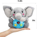STEAM Life Baby 3-6 Months Boy Gifts Musical Toys Plush Elephant Infant 0-6 6-12 Month Light Up Stuffed Aminal for Newborn Toddler by TinyTreasures Baby Boutique