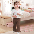 Neutocd Toddler Baby Girl 2-Pack Pants Bell Bottom Infant Baby Girl Solid Ribbed Cotton Leggings by TinyTreasures Baby Boutique