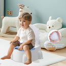 Potty Seat Baby Training Chair Boys Girls Toddler Dinosaur Comfortable children 1-5 years old Baby toilet Animal seat with lid back potty trainer (indigo) by TinyTreasures Baby Boutique