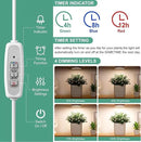LORDEM Grow Light for Indoor Plants, 48 LEDs Ceiling Full Spectrum Plant Light, 5V Corded Growing Lamp with 4/8/12H Auto Switch, 4 Dimmable Brightness Levels, Ideal for Small Plants by GreenHaven Gardens