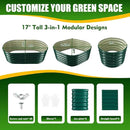 17" Tall Elevated Oval Metal Raised Garden Bed - 4ft x 2ft in Size and 0.8MM Thick Durable Planter Bed/Box for Vegetables Flowers Succulent at Patio/Garden Outdoor (Dark Green, 4X2X1.4 FT) by GreenHaven Gardens