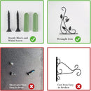 4 Leaves Style Metal Hanging Plant Brackets 12 inches x 9 inches, Pack of 2, Wall Mount Plant Hangers, Planter Hooks for Flower Baskets, Bird Feeders in Corridor/Patio/Porch/Garden by GreenHaven Gardens
