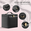 5-Layer Jewelry Box with 4 Drawers, Huge Portable Jewelry Organizer with Lock and Mirror for Women, for Necklace Ring Earring Bracelet Storage, Lockable Jewelry Case, Black by TinyTreasures Baby Boutique