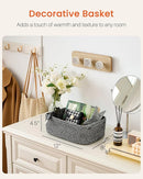 KALLAX Small Woven Basket, 12 x 8 x 4.5 Inches, Storage Basket for Organizing, Cute Small Rope Shelf Closet Cube Storage Bins Baskets for Shelves, Dog Toy Gift Baskets Empty, 3 Pack Mixed Black by TinyTreasures Baby Boutique