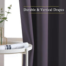 NICETOWN Room Darkening Curtains for Living Room, Grommet Window Treatment Thermal Insulated Solid Sound Reducing Drapes for Bedroom, Greyish Purple, Set of 2, W52 x L102 by TinyTreasures Baby Boutique