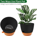 GARDIFE Large Hanging Planter, 12 inch Hanging planters for Indoor. Outdoor Plants, Self Watering Plant Pot, Plant Hanger, Black by GreenHaven Gardens