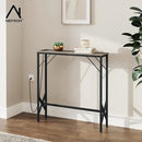 31.5‘’ Console Table, Skinny Entryway Table with Fast-Charging Station, Narrow Long Sofa Table, Behind Slim Couch Table for Entrance, Hallway, Living Room Decor ST-GY80-1 by CozyNest Decor