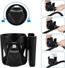 Accmor Universal Cup Holder, Stroller Cup Holder with Phone Holder, 360° Rotatable Large Caliber Designed Bottle Holder for Stroller, Bike, Wheelchair, Walker, Scooter by TinyTreasures Baby Boutique