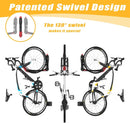 TORACK BIKEPAL Space Saving Wall Mounted Swivel Bike Racks, Vertical Bike Wall Hangers for Garage Storage Solution (2 Pack) by GreenHaven Gardens