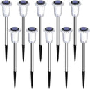 DenicMic Solar Lights Outdoor Pathway Lights 6000K LED Waterproof Acrylic Lamp Head Stainless Steel Stake for Yard Garden Landscape Path Walkway Driveway Patio Lawn (Cold White 10Pack) by GreenHaven Gardens