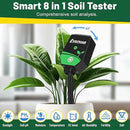 Soil pH Meter Soil Moisture Meter 8 in 1 Fertility Salt Moisture pH EC Light Humidity Temp Accurate Soil pH Test Kit for Garden and Hydroponics by GreenHaven Gardens