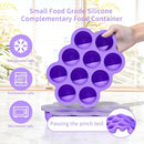 10 Cavities 2 OZ Portions Silicone Baby Food Freezer Tray with Lid,Ice Cube Trays & Molds,Baby Popsicle Mold,Egg Bite Molds,for Freezing and Baking Breast Milk,ice Cube,Egg Bites(Purple) by TinyTreasures Baby Boutique