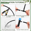 200 Pcs Drip Irrigation Kit for 1/4" Tubing Include 100 Drip Irrigation Emitter Adjustable Fan Shape Drip Irrigation Parts and 100 Barbed Tee Fittings Barbed Connectors for Garden Lawn Patio by GreenHaven Gardens