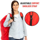 Travel Stroller Bag for Airplane, Red, 47" H x 24" W x 15" D, Fits Most Large, Single, Double, Jogging Strollers,Waterproof, Heavy-Duty Protection, Easy-to-Carry Design by TinyTreasures Baby Boutique