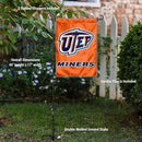 College Flags & Banners Co. Texas El Paso Miners Garden Flag with Stand Holder by GreenHaven Gardens