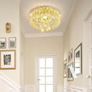 Mini Chandelier Modern Crystal Chandeliers for Hallway LED Flush Mount Ceiling Light Dimmable Light Fixture for Dining Room Living Room Bedroom by CozyNest Decor