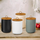 Large Ceramic Storage Jars, Modern Elegant Highly Polished Airtight Gorgeous Storage Canisters with Wooden Lid Food Storage Jar for Kitchen Spice Tea Vanilla Sugar Coffee Beans (Khaki) by CozyNest Decor