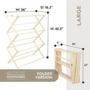 Pennsylvania Woodworks Premium American Maple Clothes Drying Rack - Handcrafted in Pennsylvania - Solid Wood Construction, Collapsible, Eco-Friendly Laundry Solution (Large) by CozyNest Decor