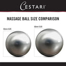 Cryosphere Massage Ball Hot Cold Roller Ball - Fast Muscle Pain Relief - Stainless Steel Balls for Heat or Ice Therapy - Feet Pain - Plantar Fasciitis- Back Ache - Foot Massager - 60 mm Ice Roller by CozyNest Decor