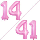 GOER Number 14 Balloons for 14th Birthday Sweet 14 Party Decorations,42 Inch Jumbo Foil Helium 41 Balloons for 41st Birthday Party Decoration (Light Pink) by TinyTreasures Baby Boutique