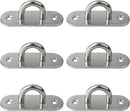 SAYAYO 6 PCS Pad Eye Plate Hooks U Ceiling Hook for Hanging Plants Outdoor Lights Swing Suspension Marine Hardware Staple Hook Loop with Screws Stainless Steel Wall Mount (Brushed Nickel by GreenHaven Gardens