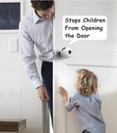 Baby Safety Door Knob Covers 4 Pack Baby Safety Door Handle Protector Child Proof Door Knobs Door Safety for Kids Universal Fit Easy Grip Lockable Design One Hand Operation for Parents No Tools Needed by TinyTreasures Baby Boutique