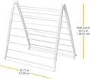 Whitmor Spacemaker Folding Drying Rack, Freestanding Indoor Clothes Dryer, Space Saving Compact Design, 6"L x 26"W x 51.5"H, White by TinyTreasures Baby Boutique