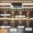 LINFIDITE Gold Under Cabinet Wine Glass Holder, 2 Pack, Space Saving, Easy Installation, Anti-Skid, Compact Design, Sturdy Materials, Affordable Gift by CozyNest Decor