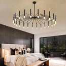 Black Modern Chandelier Large Chandelier Lighting Adjustable Ceiling Pendant Light 24-Light Pendant Light Fixtures for Living Room Dining Room by CozyNest Decor