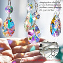 20 Pieces 38mm Crystal Prisms Chandelier Rounded Pear Ornament Pendants Crystal Beads Hanging Glass Crystal Chandelier Prisms for Wedding Party Tree Garlands Decoration DIY Jewelry by GreenHaven Gardens