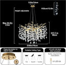 Modern Crystal Chandelier, 30" Chandeliers for Dining Room,Gold K9 Crystal Tree Branches Crystal Chandelier,10-Light Living Room Chandeliers, Fo Entryway,Foyer,Bedrooms by CozyNest Decor