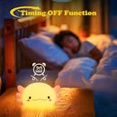 UNEEDE Axolotl Night Light for Kids,Animal Silicone Nursery Night Lamp, Rechargeable Table Lamp Bedside Lamp,Cute Room Decor Night Light for Bedroom,Living Room,Dining,Desk Decorations,Gift by TinyTreasures Baby Boutique