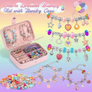 Charm Bracelet Making Kit with Jewelry Case with Charm Pendant Bracelet Kit Jewelry Making DIY Art & Craft Kit for Birthday Gifts Valentine Christmas by TinyTreasures Baby Boutique