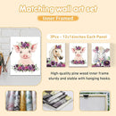 Custom Baby Crib Bedding Set, 5 Pcs Personalized Name Baby Crib Sets for Infant Toddler, Floral Horse Nursery Bedding Set for Baby Girls, Double Layer Baby Bedding Sets, Gifts for New Parents by TinyTreasures Baby Boutique