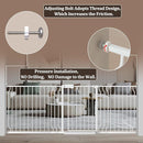 WAOWAO Baby Gate 52.76-62.2" Extra Wide Pressure Mounted Walk Through Swing Auto Close Safety White Metal Toddler Kids Child Dog Pet Puppy for Stairs,Doorways,Kitchen by TinyTreasures Baby Boutique