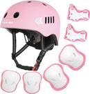 KAMUGO Kids Bike Helmet Set, Toddler Helmet for Ages 2-8 Boys Girls with Sports Protective Gear Set Knee Elbow Wrist Pads for Skateboard Cycling Scooter Rollerblading by TinyTreasures Baby Boutique