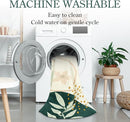 Lahome Green Machine Washable Living Room Rugs - 4x6 Area for Bedroom Throw Non-Slip Lightweight Dining Rug, Boho Botanical Print Soft Indoor Carpet Office Laundry Kitchen Entryway 4' x 6' by TinyTreasures Baby Boutique
