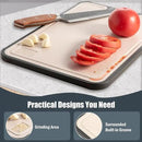 Titanium Cutting Board for Kitchen – Large Double-Sided Food Grade Boards, 16”×11” Pure Titanium & Wheat Straw, Dishwasher Safe, Easy to Clean for Meat, Vegetables & Fruits by CozyNest Decor