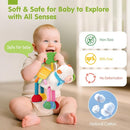 hahaland Baby Toys 0-6 Months - Baby Sensory Toys 0-3-6 Months Car Seat Toy Hanging - Musical Animals with Pull String Rattle Teether Crinkle Mirror, Crib Stroller Toy Tummy Time Babies Girl Boy Gifts by TinyTreasures Baby Boutique