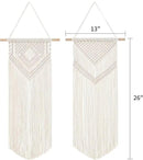 Dahey 2 Pcs Macrame Wall Hanging Woven Tapestry Wall Art Decor - Beautiful for Boho Home Decor, Apartment, Nursery, Party Decorations, 26" L×13" W, Medium by CozyNest Decor