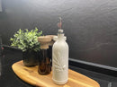 20 Oz Ceramic Olive Oil Dispenser Bottle, with Stainless Steel Spout & Funnel, Ideal for Oil, Vinegar, Coffee Syrup & Liquids (White) by CozyNest Decor