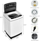 Giantex Portable Washing Machine, 2 in 1 Full Automatic Laundry Washer 1.5Cu.Ft 11lbs Capacity Washing and Spinning Combo 8 Programs 10 Water Levels Energy Saving Top Load Washer for Apartment Dorm by CozyNest Decor