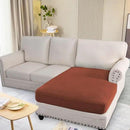 H.VERSAILTEX Super Stretch Individual Chaise Cover Sectional Couch Covers for L Shaped Sofa Both Left/Right Featuring Thick Jacquard Textured Twill Fabric (1 Piece Chaise Cover, Rust) by CozyNest Decor