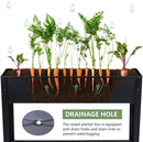 Raised Garden Bed, Elevated Planter Black Metal Plant Box with Legs Standing Garden Stand Drainage Holes Black (Black 40" L x 11" W x 31" H) by GreenHaven Gardens